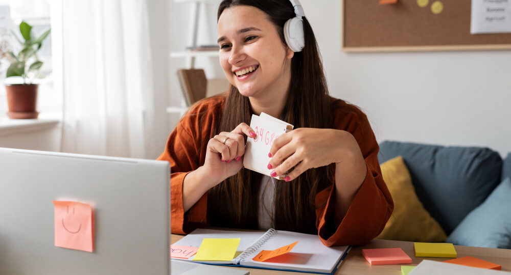 psicopedagoga em atendimento online com paciente