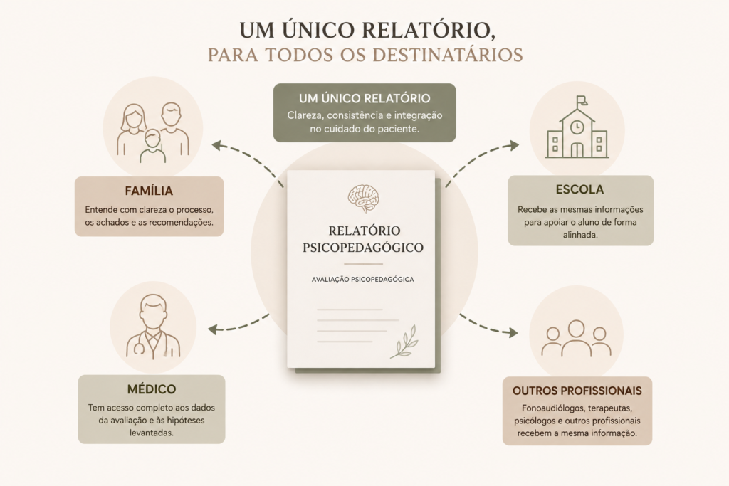 modelo de relatório único para todos os destinatários