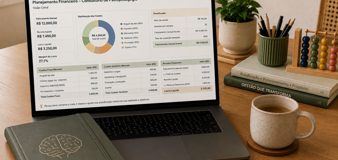 planejamento financeiro para consultório de psicopedagogia
