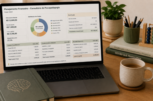 planejamento financeiro para consultório de psicopedagogia