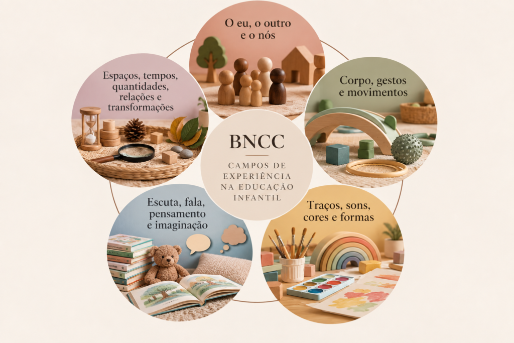 os cinco campos de experiência da BNCC para a educação infantil